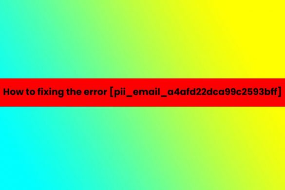 How to fixing the error [pii_email_a4afd22dca99c2593bff]