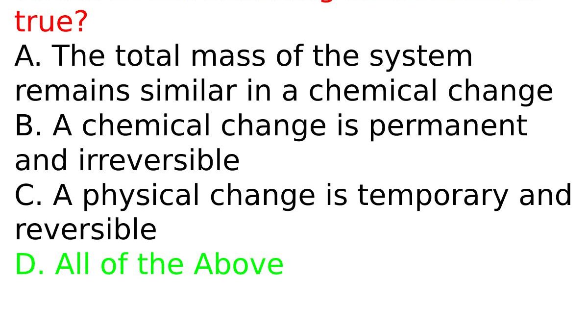 Which of the following statements is true?