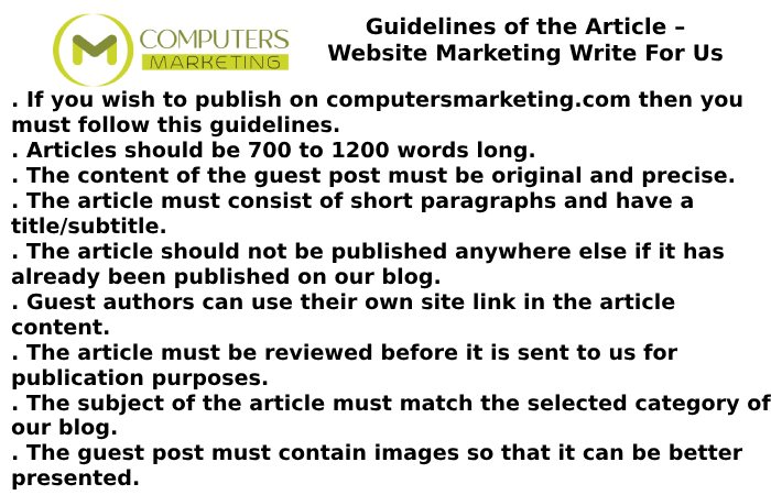 Guidelines for the article computersmarketing